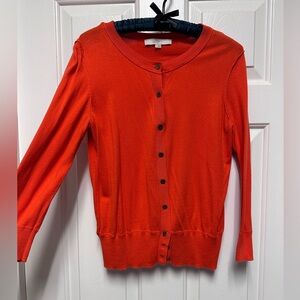LOFT 3/4 Sleeve Button Pima Cotton Cardigan Size M